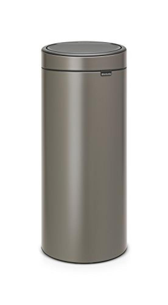 (TG. 30 litri) Brabantia Bin New Pattumiera con Apertura Soft-Touch, Metallo, Pl