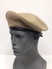 NEW US Military Issue Inspection Ready Tan Wool Beret SIZE 6 3/4 DSCP SMALL