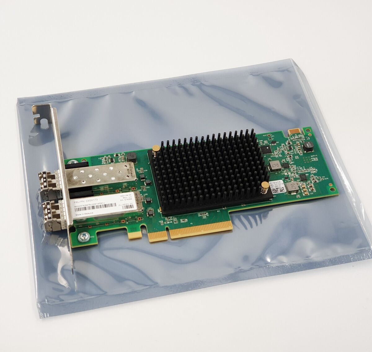 IBM 03GX173 Emulex P011814 Dual-Port 32Gb Fibre Channel HBA IBM 03GX173 Emulex P011814 Dual-Port 32Gb Fibre Channel HBA