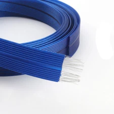 1Meter 8N OCC with Silver Plated Flat Ribbon Cable HiFi Audio Speaker Bulk Cable