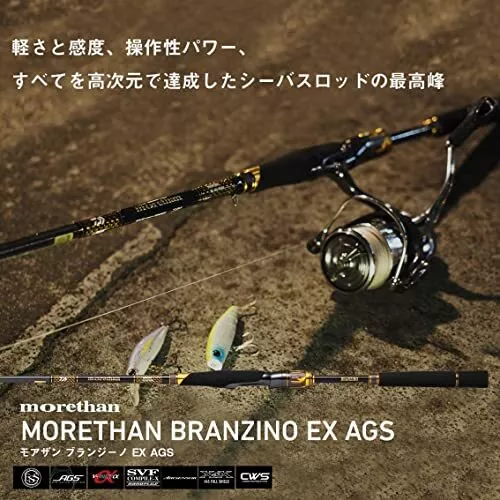 Daiwa 20 MORETHAN BRANZINO EX AGS 87LML 8ft 7in Spinning Rod 2pcs