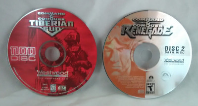Command & Conquer: Tiberian Sun 1999 - Renegade Disc-2 2002 - Discs only!