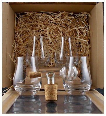 Spey Dram Whisky Tasting Glas - 4 Whiskey Gläser + 1 Glasportionierer Geschenk