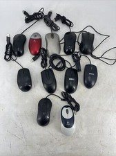 LOT OF 11 Microsoft, Dell, Logitech ECT Wired/Wireless Mouses UNTESTED