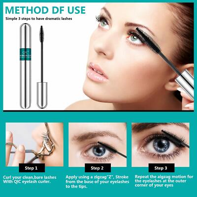 4D Silk Fiber Lash Mascara 2in1 Mascara Extension Makeup Waterproof Eye Lashes