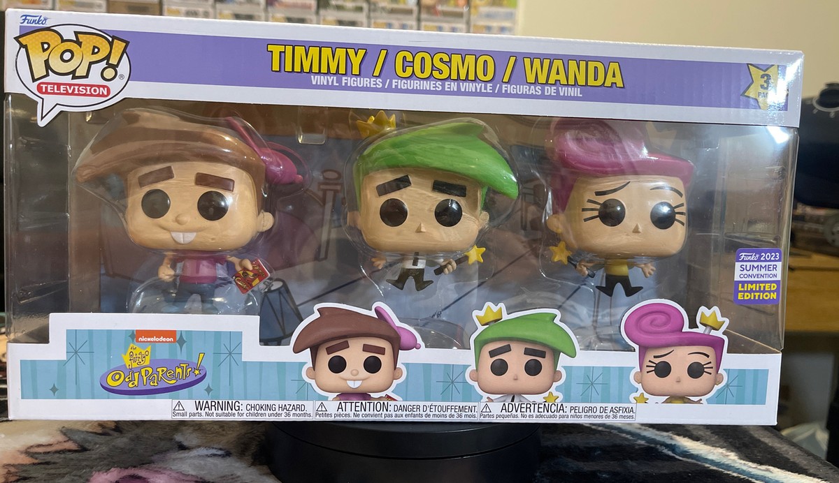 Fairly Odd Parents Timmy Wanda Cosmo Pack Funko Pop SDCC 2023