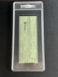 Joe DiMaggio HOF New York Yankees Signed 1981 Personal Bank Check PSA/DNA AUTO