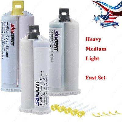 Dental Impression Material VPS Fast Set VPS 50ml Cartridge Medium/Heavy/Light