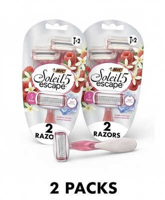 BIC Soleil Escape Women's Disposable Razors With 5 Blades - 2 pack (4 razors)