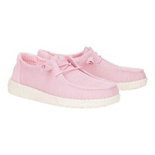 Women s Hey Dude Wendy Stretch Sox Rosette Casual Light Slip-on Shoes Pink 9 NIB