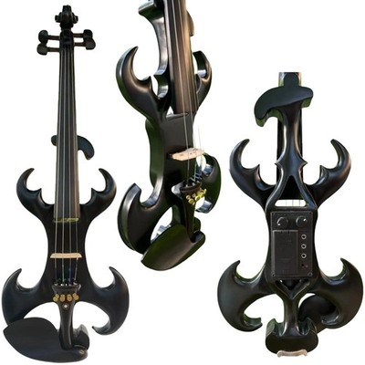 Black color Electric Violin 4/4,Hand made, Good sound, Free case bow cable