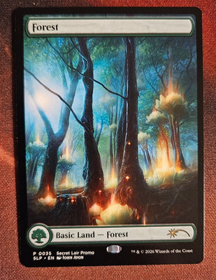 MTG Forest 0035 - MagicCon Secret Lair Lotus Land Promo NM/MT John Avon non-foil
