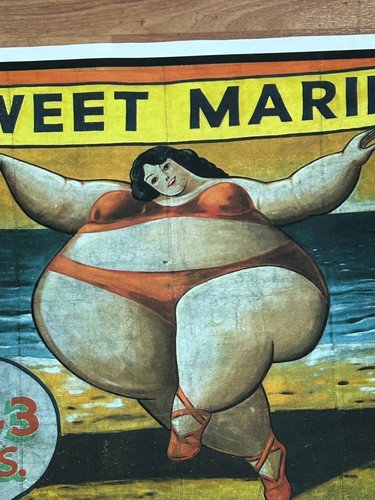 Sweet Marie 643 LBS Fat Lady Freak Show Vintage Advert Giclee Canvas Print 21x28 - Picture 4 of 12