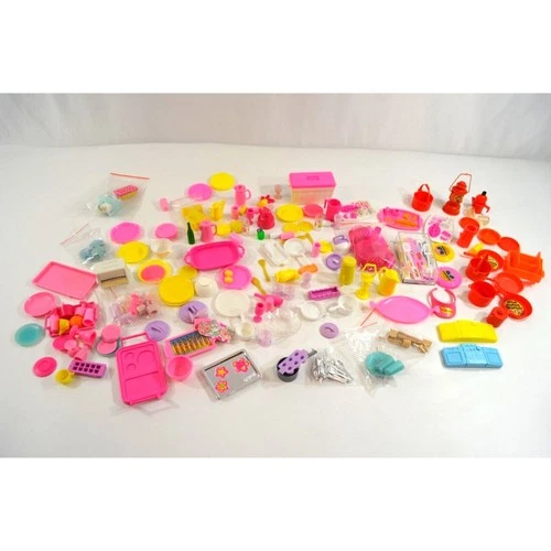 Barbie Accessories Lot Picnic Set BBQ Kitchen Cooking Outdoors Multicolor Vtg