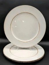 Rustic Woodland 13" Charger White Wash Set Of 4