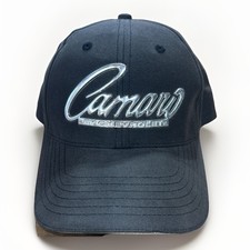 Camaro By Chevorlet Silver Liquid Chrome Spellout Strap Back Adjustable  Cap Hat