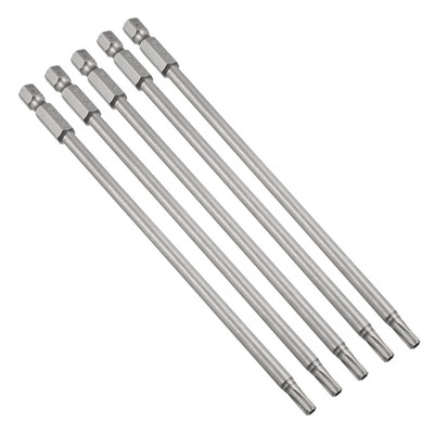 5 Pcs  1/4'' Hex Shank T20 Security Magnetic   Torx Screwdriver Bits