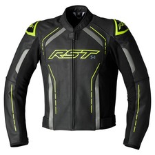 Giubbotto di pelle uomo RST S1 - Giallo neon
