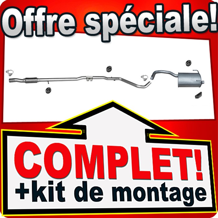 Ligne pot d'échappement Ford Ka II 1.3 TDCi en acier aluminisé longue durée