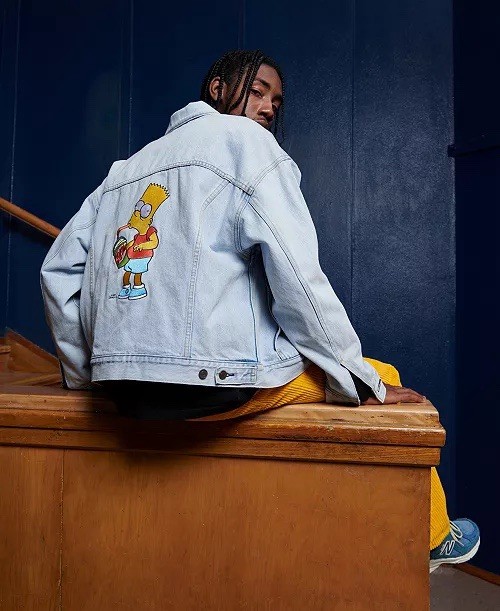 新品 XLサイズ levi's simpsons トラッカージャケット Levi's x The Simpsons Bart lined trucker jean denim jacket