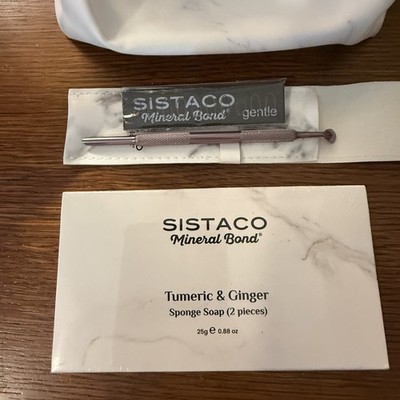 Sistaco Mineral Bond Precision Buffer Tool and Tumeric & Ginger Soap 2 Piece