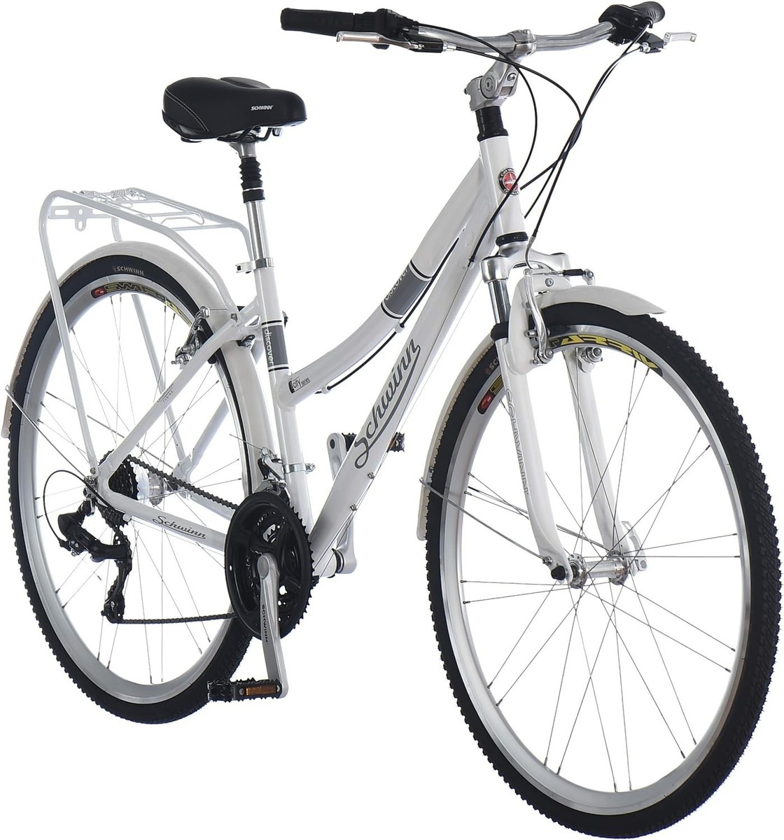 schwinn discover hybrid bicycle women's Adult Bike for Men and Women, 700c Wheels, 21-Speeds, 19-Inch Aluminum Step-Over Frame, Front and Rear Fenders, Rear Cargo Rack, Black : Hybrid Bicycles : Sports & Ride in comfort and style with the Discover 2 hybrid bike by Schwinn Hybrid Bike: top rated hybrid