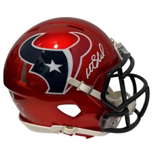 Matt Schaub Signed Houston Texans Alt Red Mini Helmet JSA Witness COA