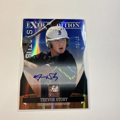 2011 Donruss Elite Trevor Story #/50 Aspirations Die-Cut Extra Edition AUTO RC