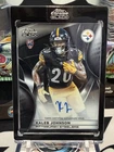 Topps 2025 Chrome Black Football Kaleb Johnson Steelers Rookie Auto RAU-KJ TZ