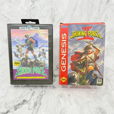 Shining Force I & II (Sega Genesis) Both In Box No Manual Tested and Working