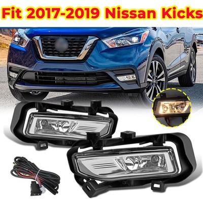 Fit 2017 2018 2019 Nissan Kicks Front Bumper Pair Halo Fog Lights Lamps W/Switch