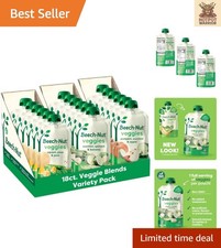 Nutritious Baby Food Pouches Variety Pack - 18 Organic Veggie Purees, 3.5 oz