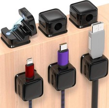 Mini Cable Organizer Holder Magnetic Cable Smooth Adjustable Cord Holder Under D