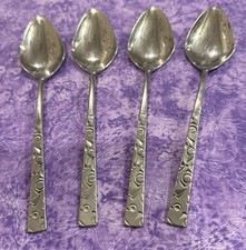 Navaho Rogers Bros. 1847 Serving Spoon Spoons Stainless Steel Set Of 4 Vintage