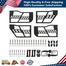 Off-road Safari Tubular Doors For 2007-2018 Jeep Wrangler Jk 4 Dr W Rear Mirror