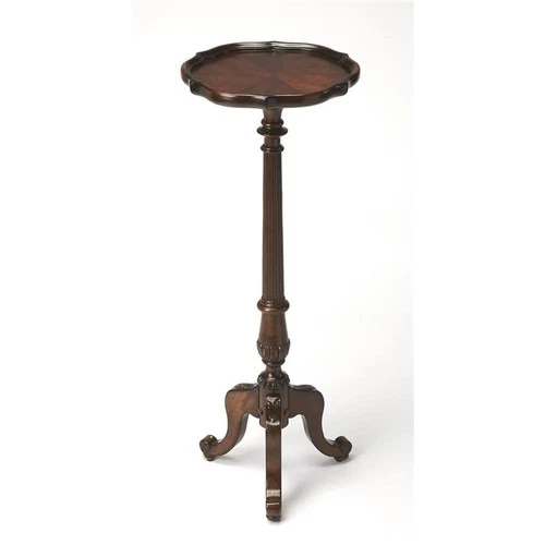 Butler Specialty Chatsworth Wood Pedestal Plant Stand / Drink Table - Cherry - Picture 1 of 4