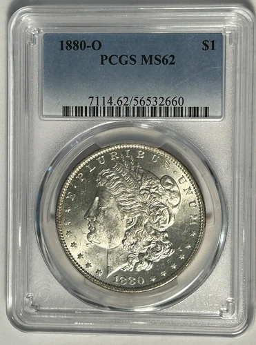 1880 O  MORGAN DOLLAR PCGS MS 62