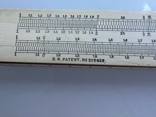 Vintage A.W. Faber-Castell Castell 861 Slide Rule In Original Case ~ DRP 206428 - Foto 13 di 15