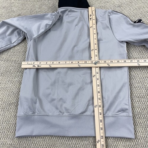 Jordan Jacket Boys Medium Gray Black Track Suit Sweatshirt Warm Up Air Jump Man - Picture 9 of 13