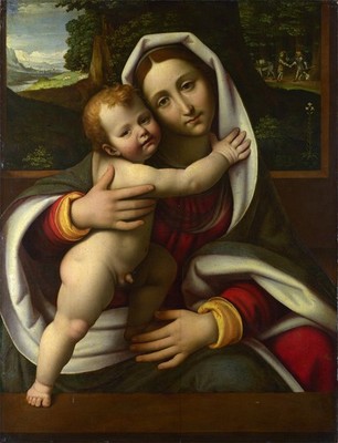 Hand-painted oil painting Leonardo da Vinci's Virgin Mary Home Decor 