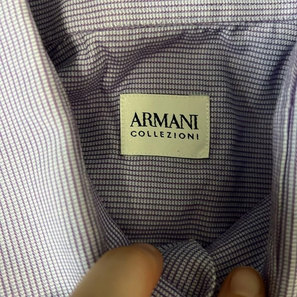 Camisa de vestir a cuadros Giorgio Armani talla 16 Foto 2 de 4