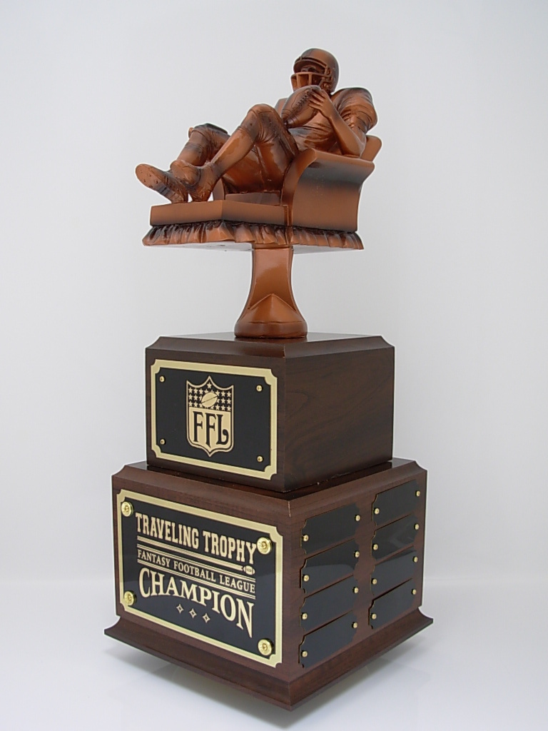 FANTASY FOOTBALL TROPHY LARGE QB CHAIR 14 YEAR FANTASY FOOTBALL