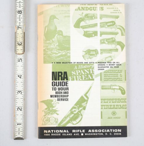 Folleto de pistolas vintage de la guía de la NRA para tu libro y servicio de membresía para librería  - Imagen 1 de 5