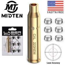 5.56mm Red Laser Boresighter 223REM Bore Sight Kit Handgun Pistol 6PCS Batteries