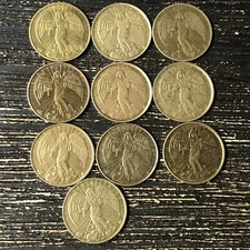 Religious Guardian Angel Token Coin Medal Lot Of 10 Gift Prayer TC1