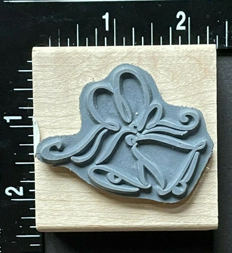 Campanas de Amor Boda Recién Casado Signo Símbolo Ocasión Especial Madera Goma Sello Foto 2 de 4