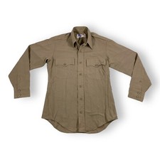 Flying Cross All Weather Deluxe Tropical Khaki Shirt Military Police 15 1/2 x 33