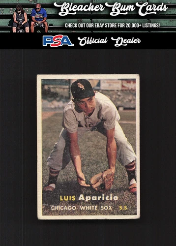 1957 Topps 7 Luis Aparicio Crease