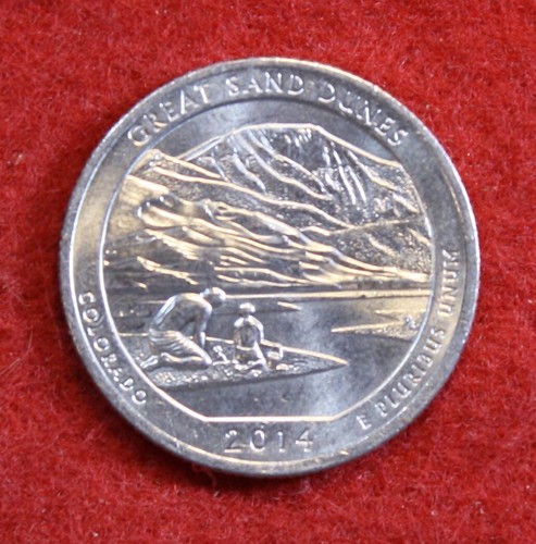 2014-D Great Sand Dunes National Park Quarters 40 Coin roll Circulated - Picture 4 of 4