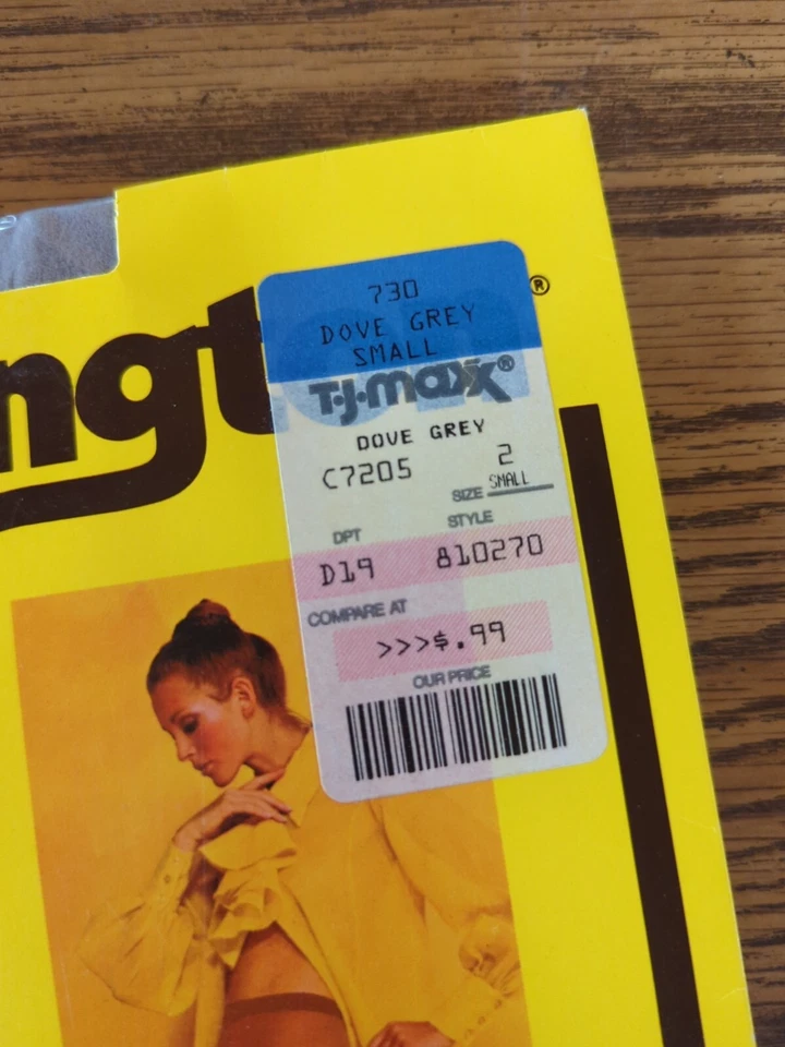 New Vintage Burlington Sheer Pantyhose Reinforced Panty & Toe Dove Grey Small - Image 4 of 4